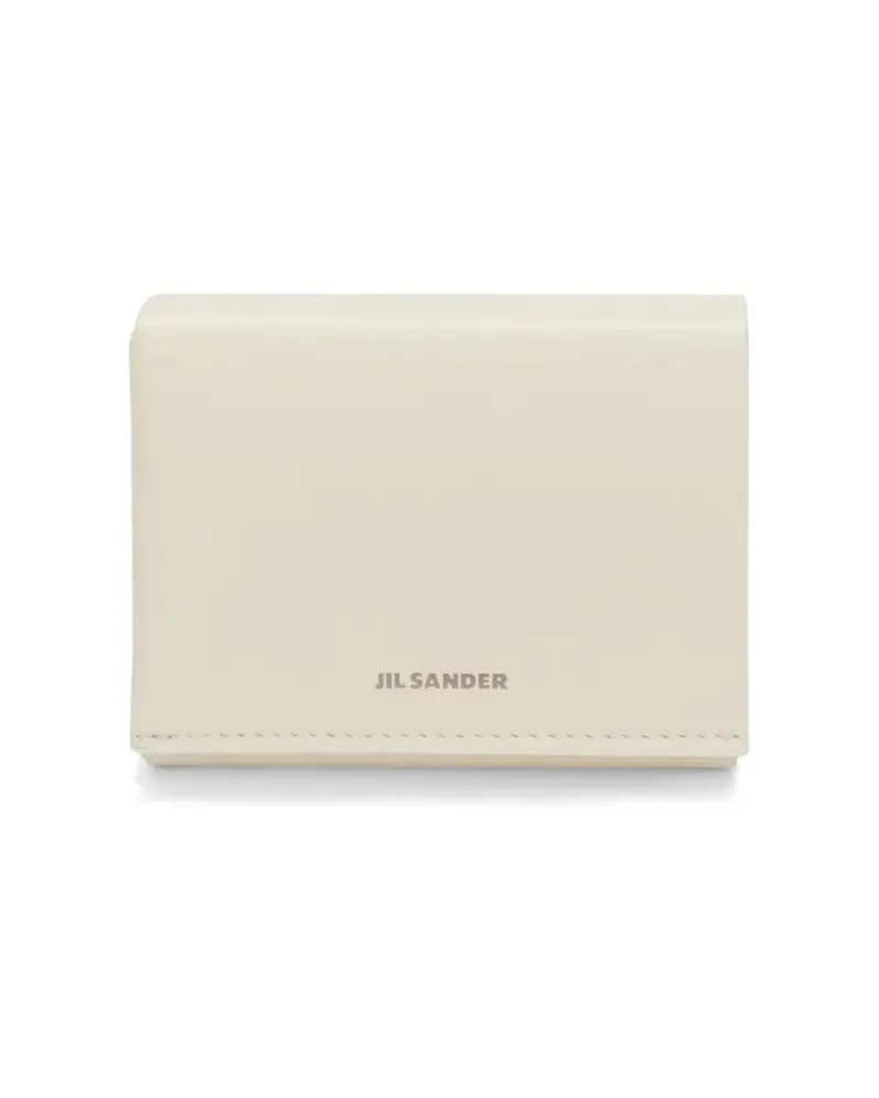 Jil Sander Portemonnaie mit Logo-Stempel - Weiß Weiß