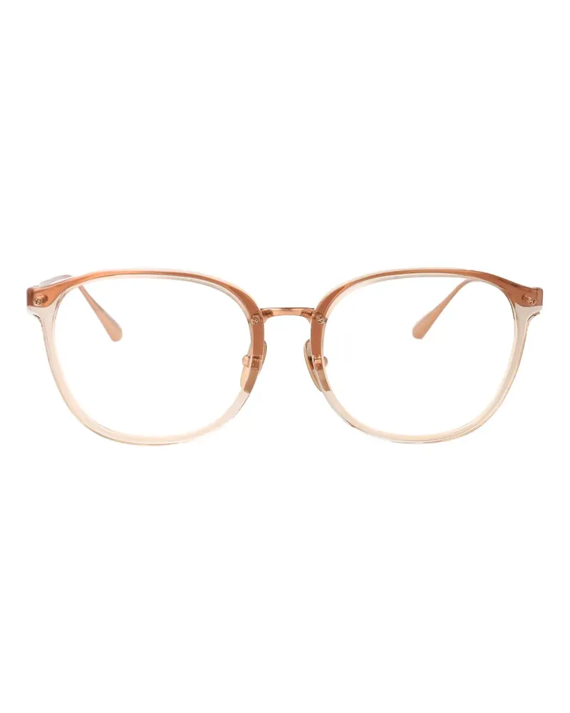 Linda Farrow Brille mit rundem Gestell - Gold Gold
