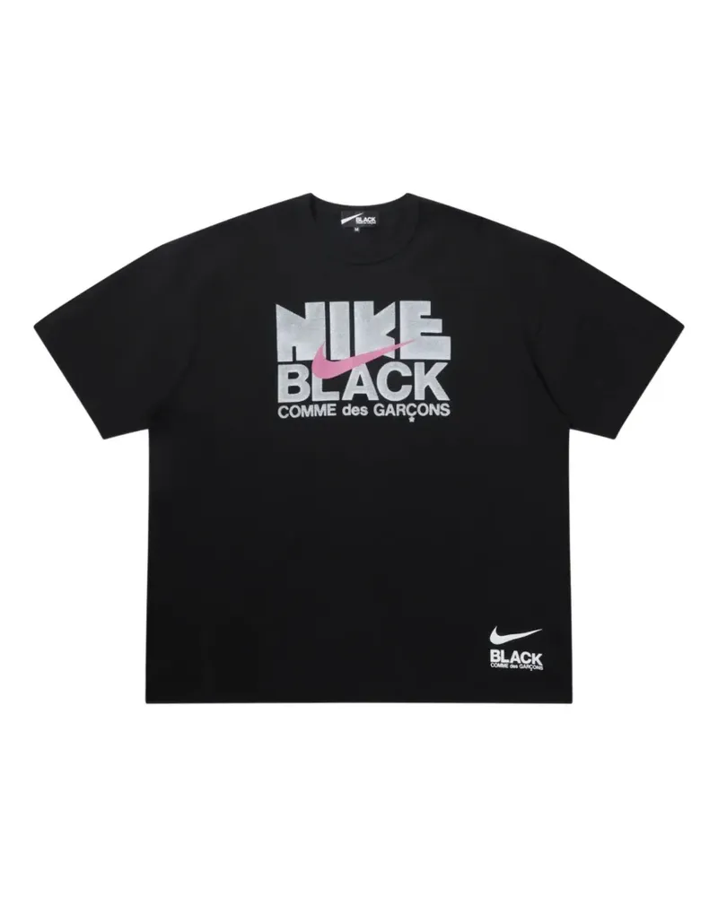 Comme des Garçons x Nike T-Shirt mit Logo-Print - Schwarz Schwarz