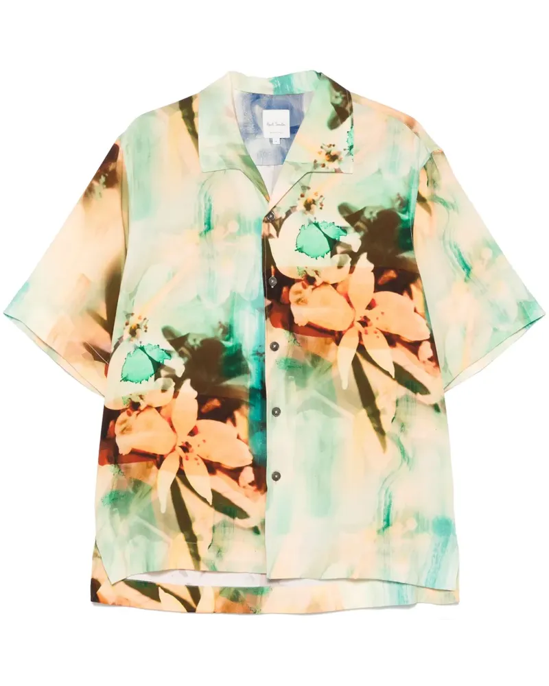 Paul Smith Hemd mit Painted Fotograf-Print - Grün Grün