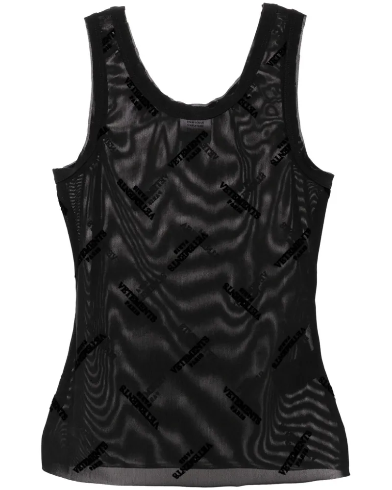 VETEMENTS Power Tanktop - Schwarz Schwarz