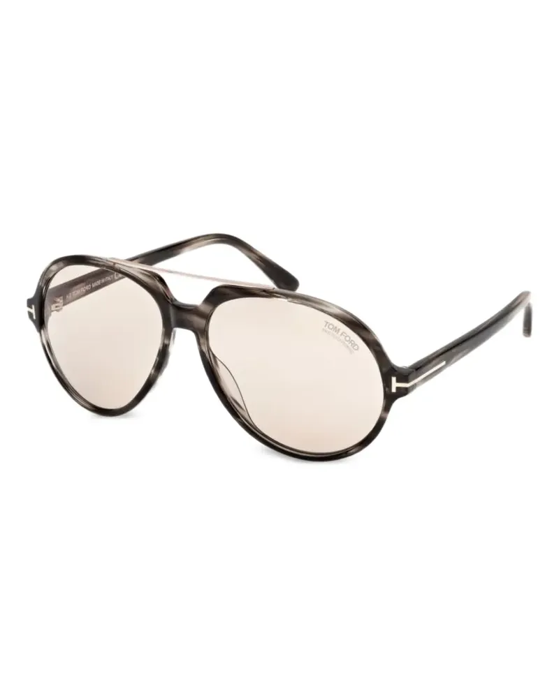Tom Ford Sonnenbrille mit Oversized-Gestell - Braun Braun