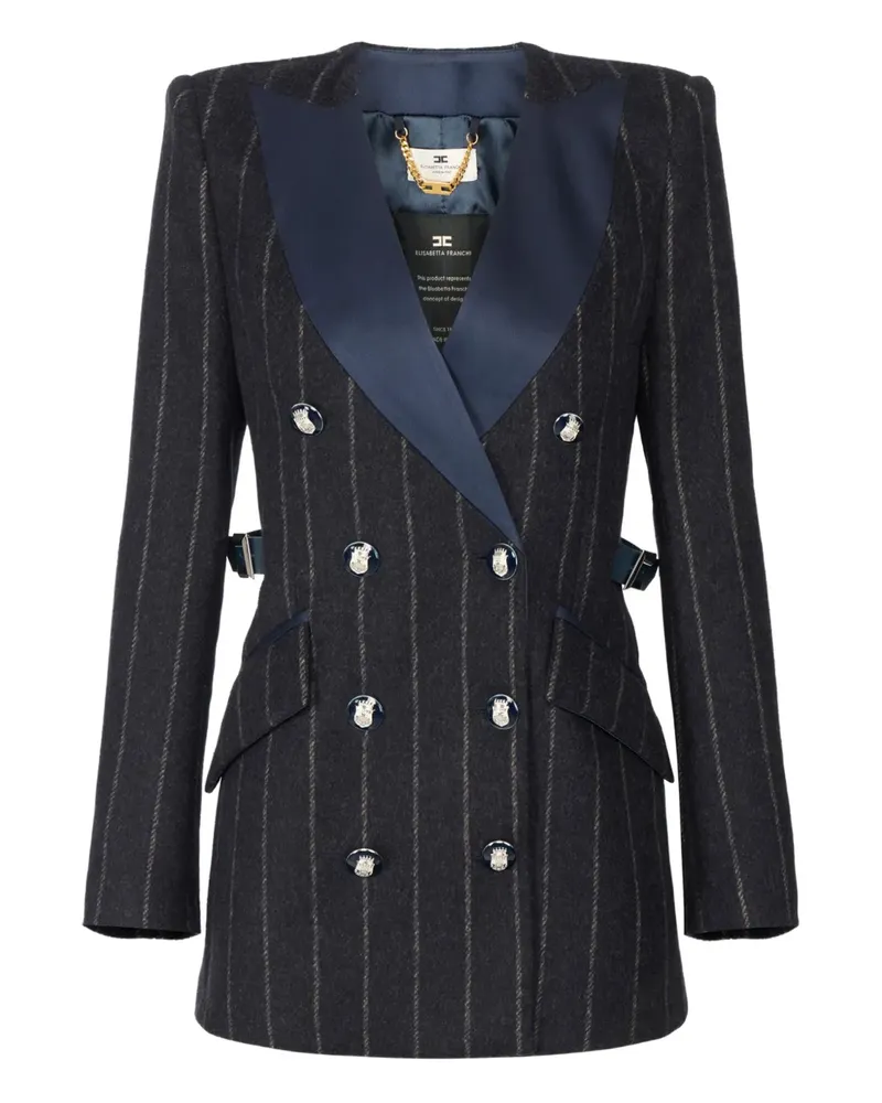 Elisabetta Franchi Sakko mit Nadelstreifen - Blau Blau