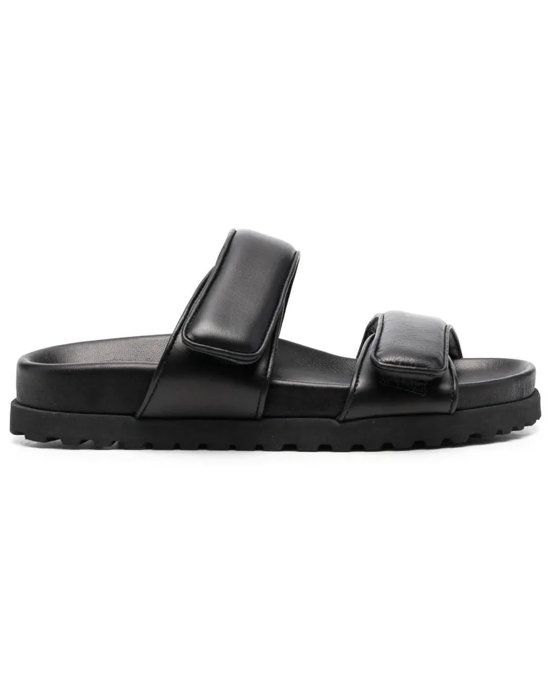 Gia Borghini Sandalen mit doppeltem Riemen Schwarz