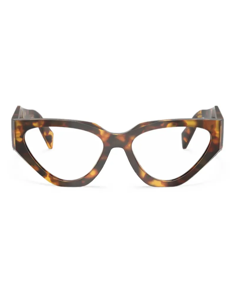 Prada geometric-frame glasses - Braun Braun