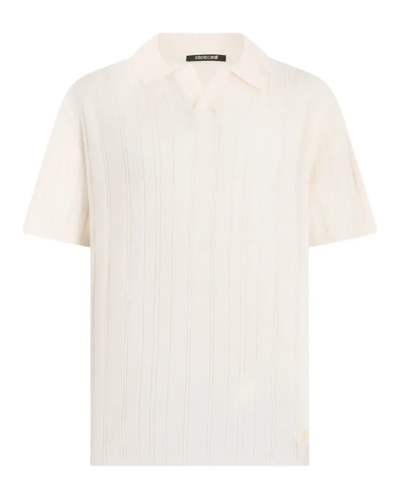 Roberto Cavalli T-Shirt aus geripptem Strick - Nude Nude