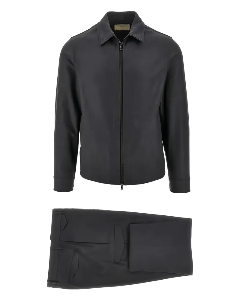 Biagio Santaniello Lucca Hosen-Hemdjacke-Set - Grau Grau