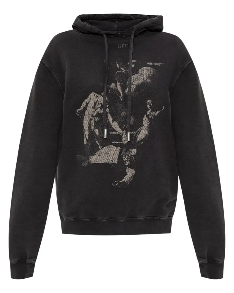 OFF-WHITE Hoodie mit grafischem Print - Schwarz Schwarz