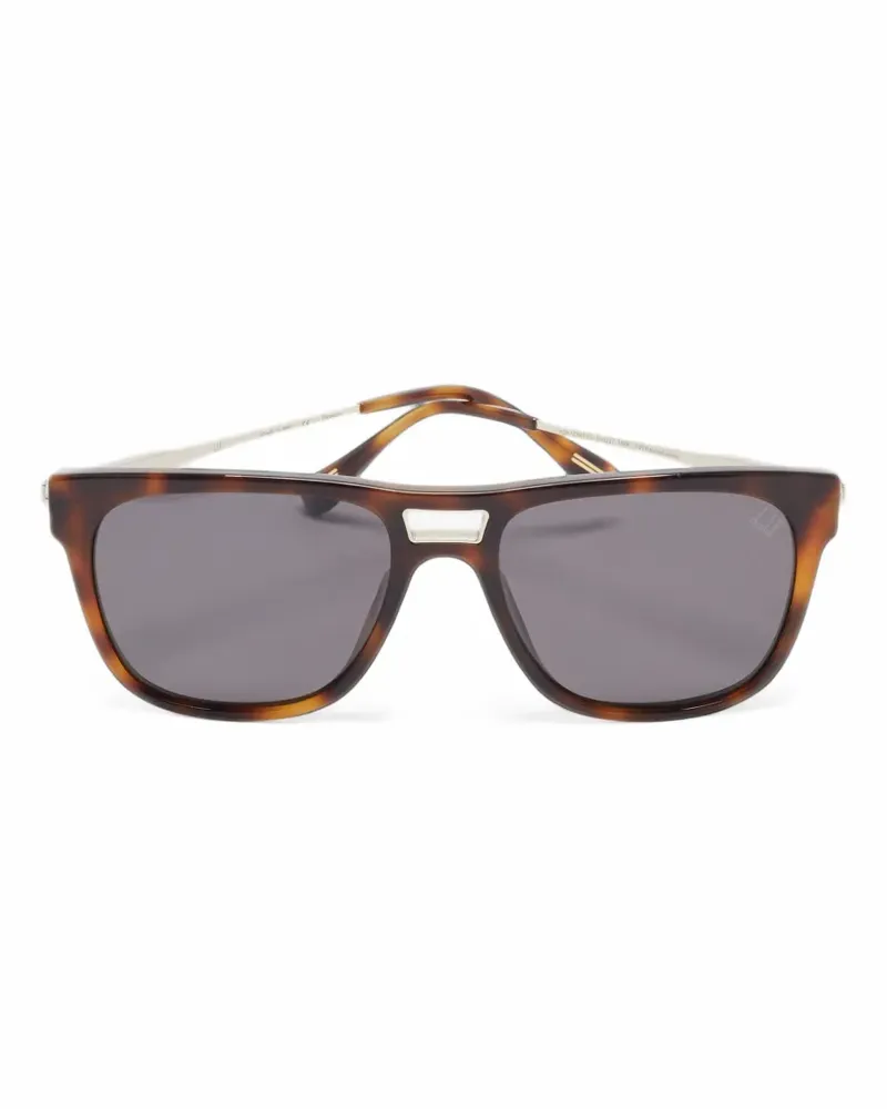 Dunhill Eckige Sonnenbrille in Schildpattoptik - Braun Braun