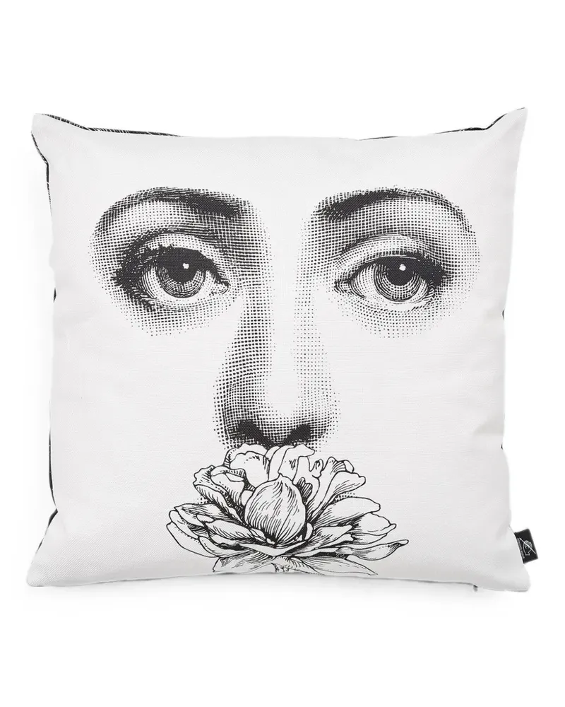 Fornasetti Kissen mit Print - Weiß Weiß
