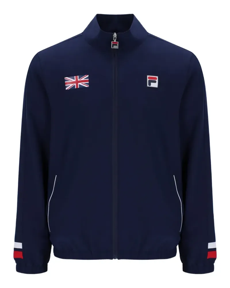 Fila Sweatshirtjacke mit Logo-Patch - Blau Blau