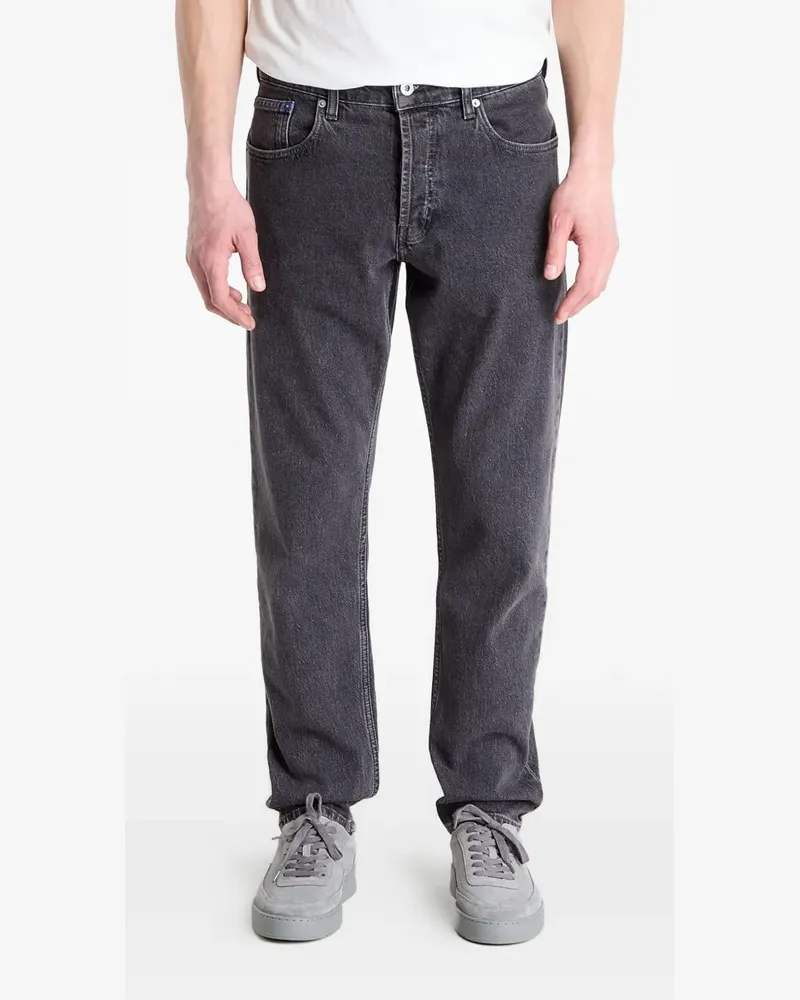 Karl Lagerfeld Slim-Fit-Jeans mit Logo-Patch - Grau Grau