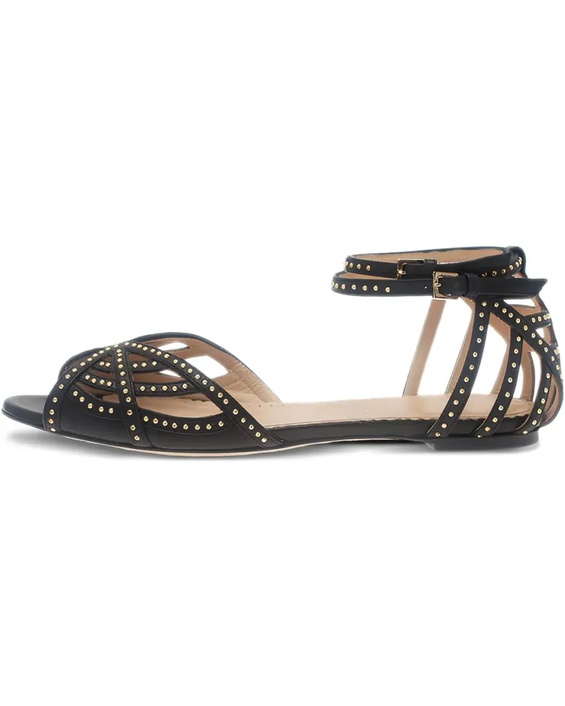 Charlotte Olympia Pre-owned Octavia Riemensandalen mit Nieten - Schwarz Schwarz