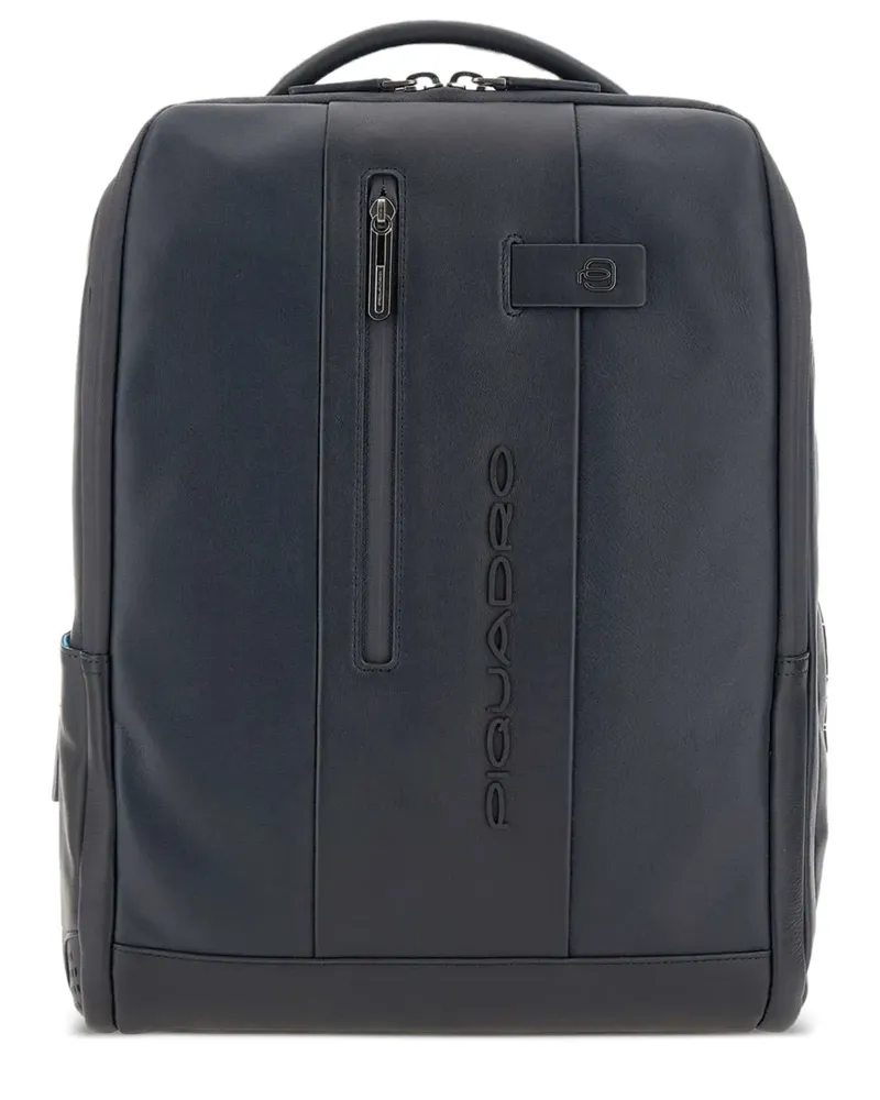 Piquadro Rucksack mit Reißverschluss - Schwarz Schwarz