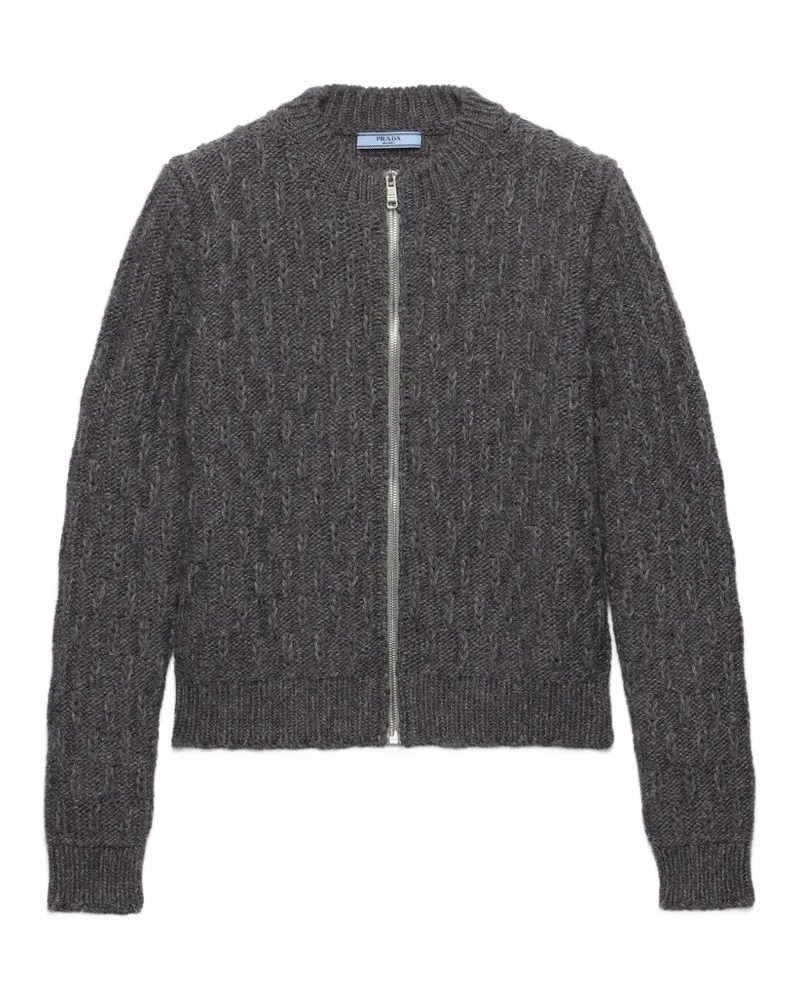 Prada Cardigan aus Wolle und Alpaka - Grau Grau