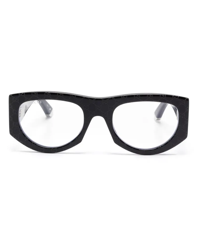 Gucci Brille mit geometrischem Gestell - Schwarz Schwarz