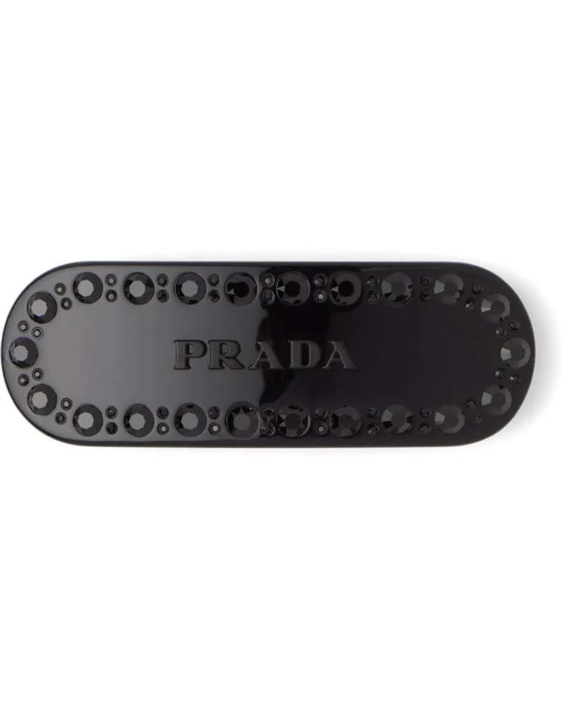 Prada Haarklammer mit Kristallen - Schwarz Schwarz