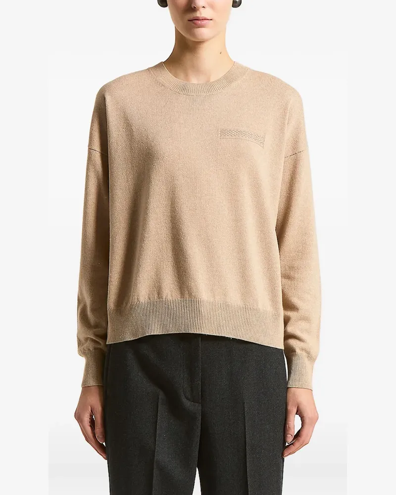Peserico pocket knitwear - Nude Nude