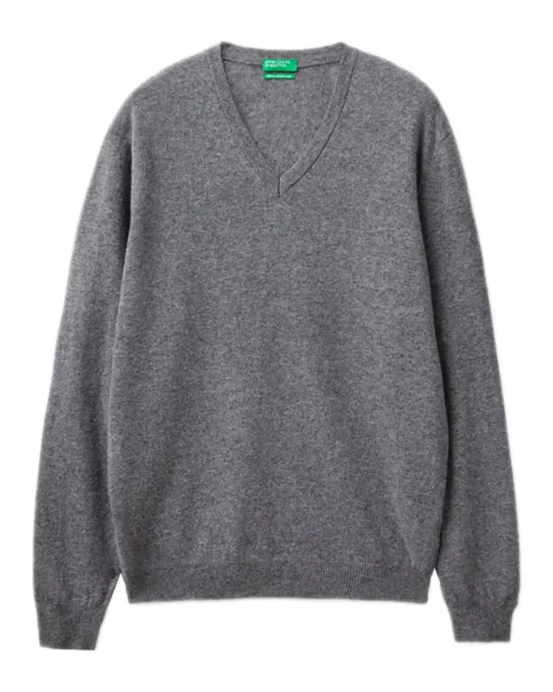 Benetton V-neck sweater - Grau Grau