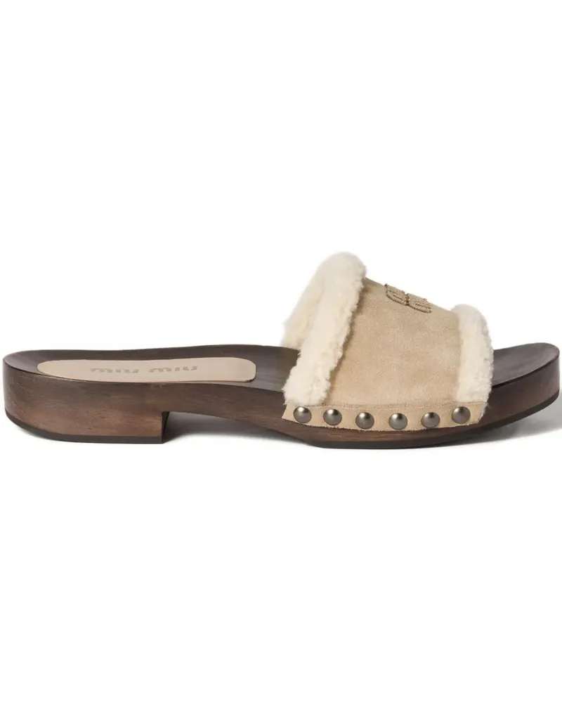 Miu Miu Clogs aus Wildleder - Braun Braun