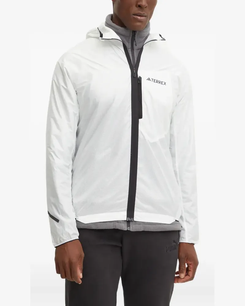 adidas Langärmelige Kapuzenjacke - Weiß Weiß