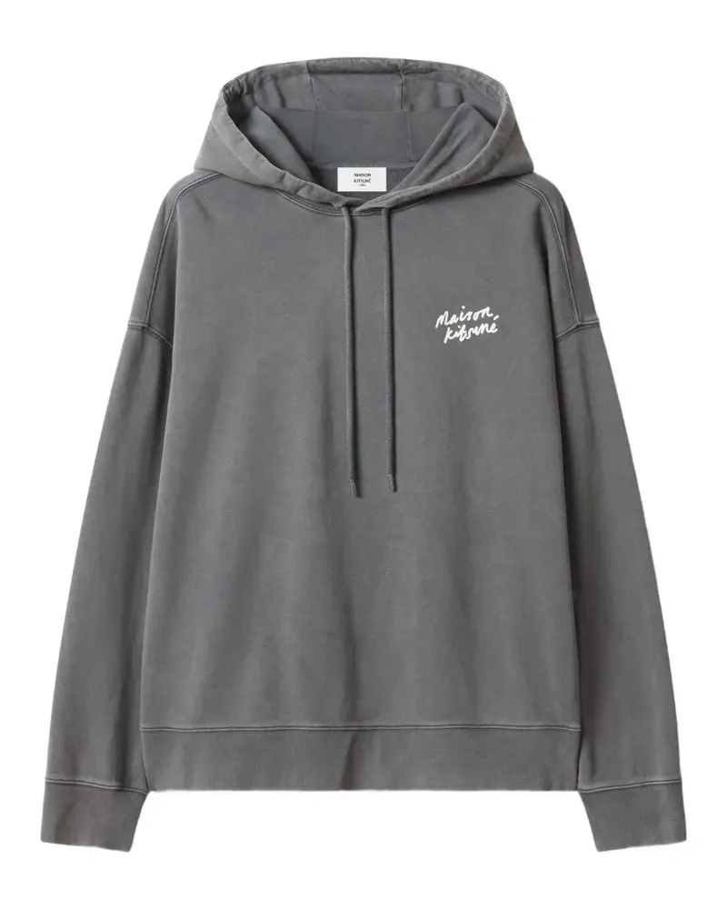 Kitsuné Hoodie mit Logo-Print - Grau Grau