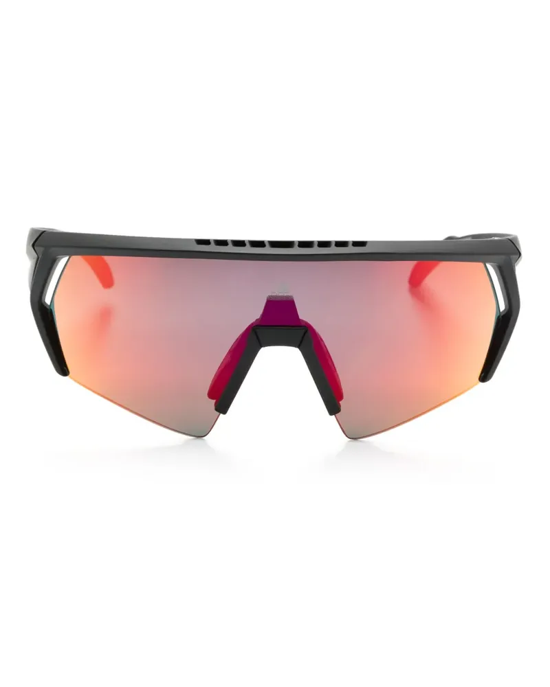 adidas SP0063 Sonnenbrille mit Shield-Gestell - Schwarz Schwarz
