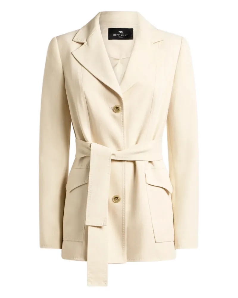 Etro belted field jacket - Nude Nude