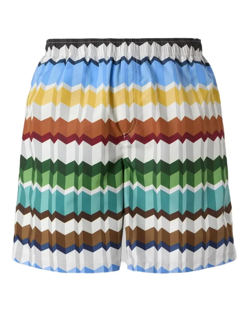 Missoni Badeshorts mit Zickzackmuster - Weiß Weiß