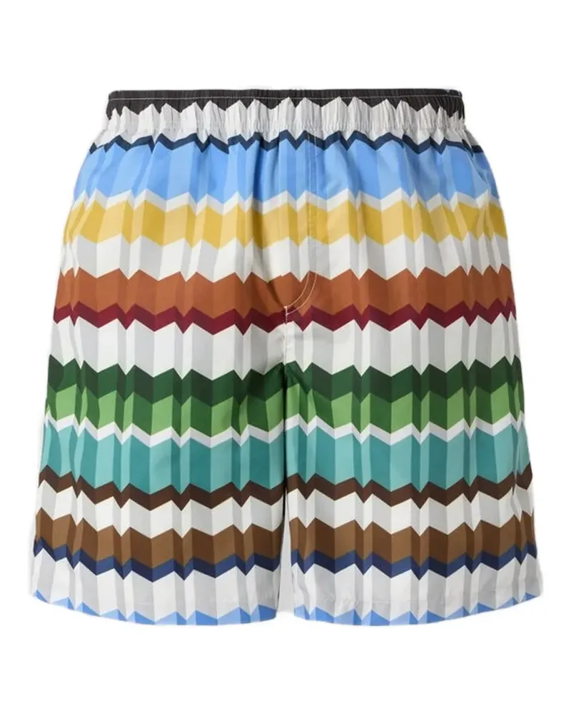 Missoni Badeshorts mit Zickzackmuster - Weiß Weiß