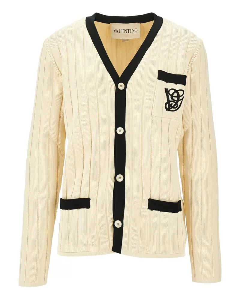 Valentino Garavani Cardigan mit Monogrammstickerei - Nude Nude