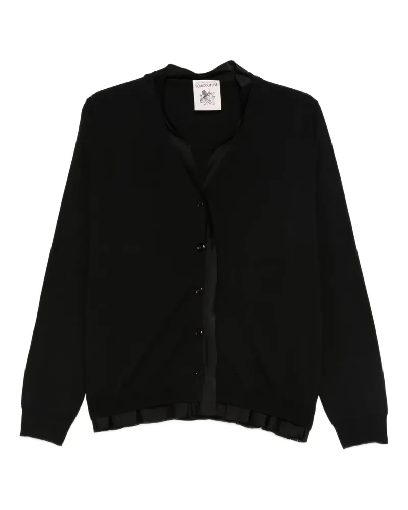 Semicouture Cardigan mit V-Ausschnitt - Schwarz Schwarz