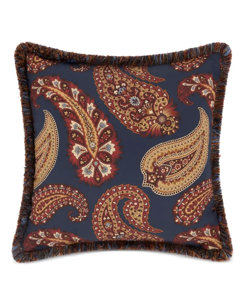 Etro Kissen mit Paisley-Print - Blau Blau