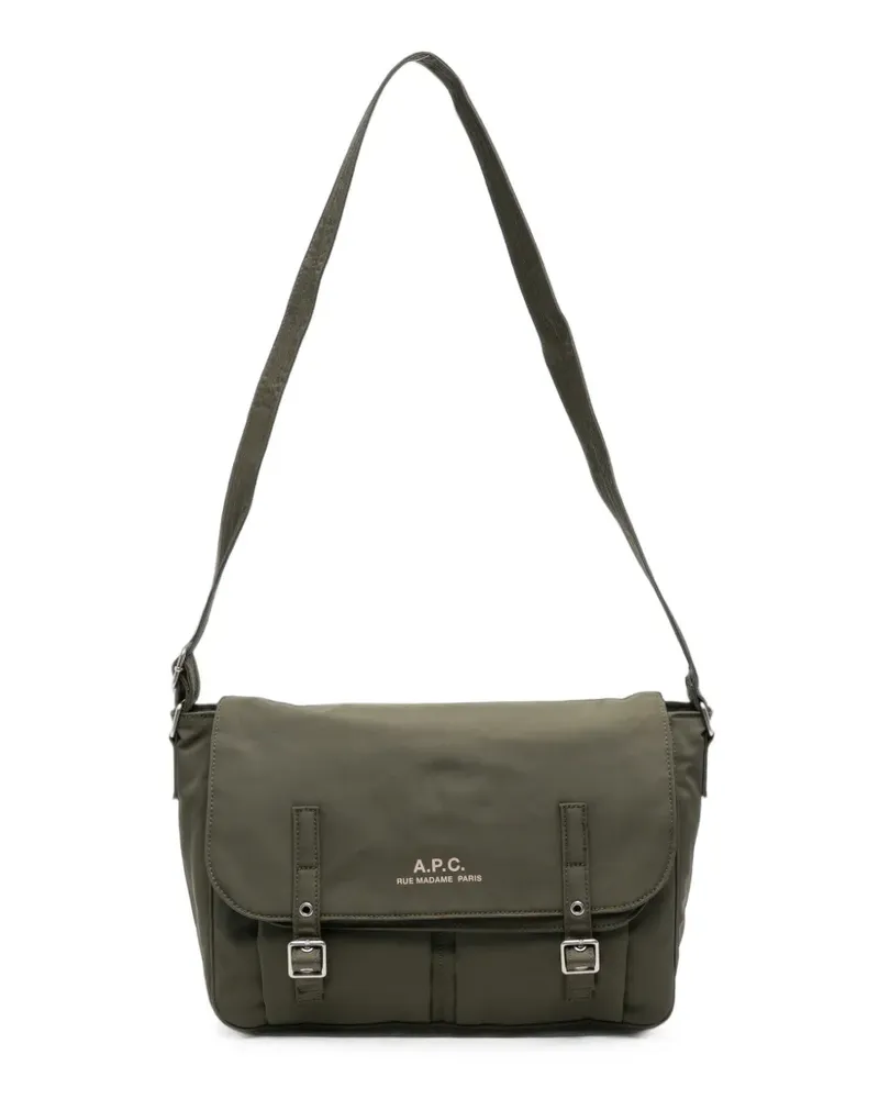 A.P.C. buckle-fastening messenger bag - Grün Grün