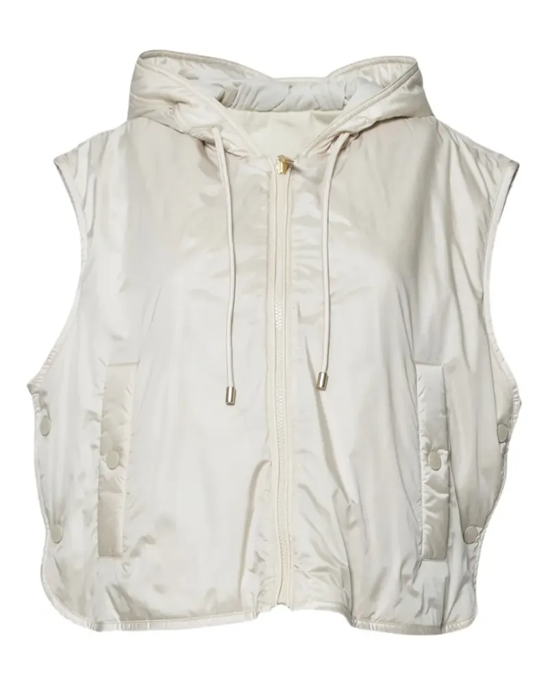 Max Mara Weste mit Kapuze - Weiß Weiß