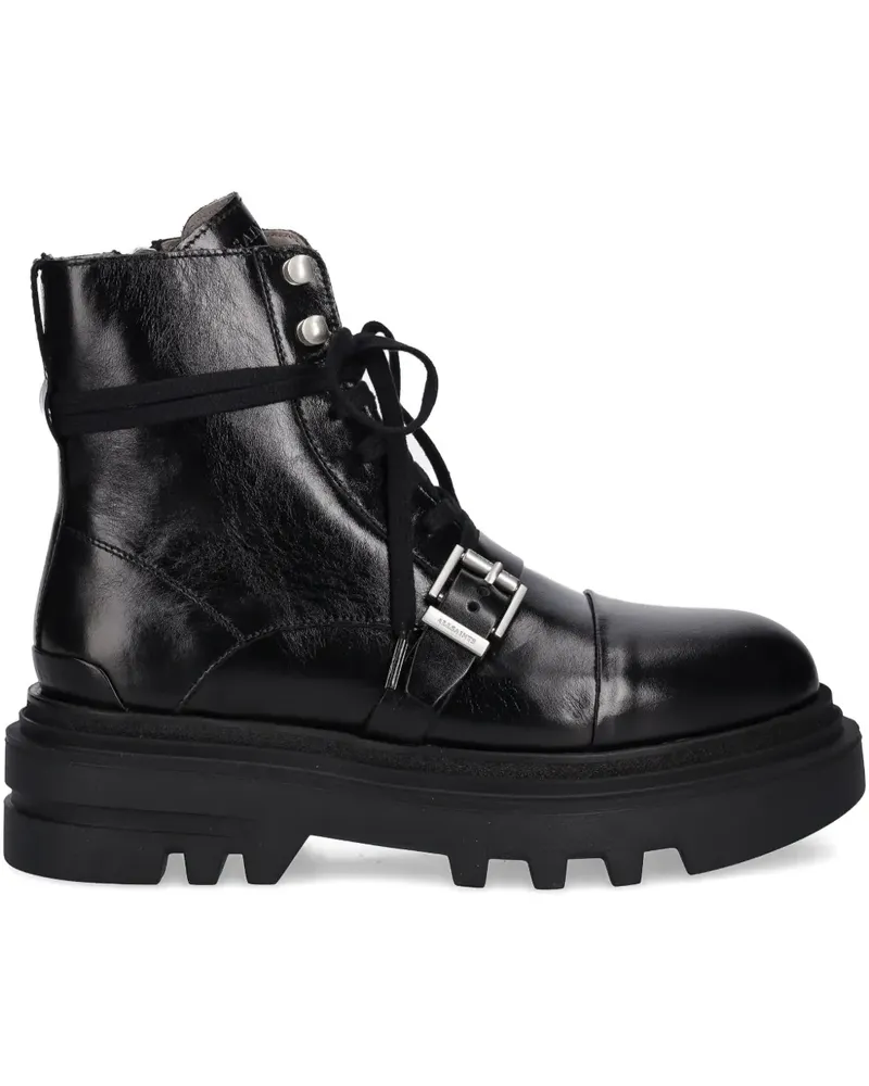 AllSaints 55mm Astriid buckle lace-up boots - Schwarz Schwarz