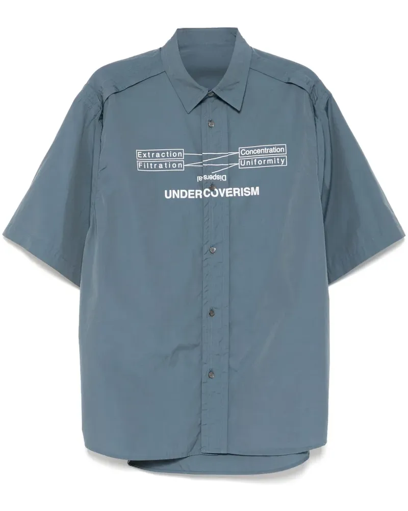 Undercover Hemd mit grafischem Print - Blau Blau