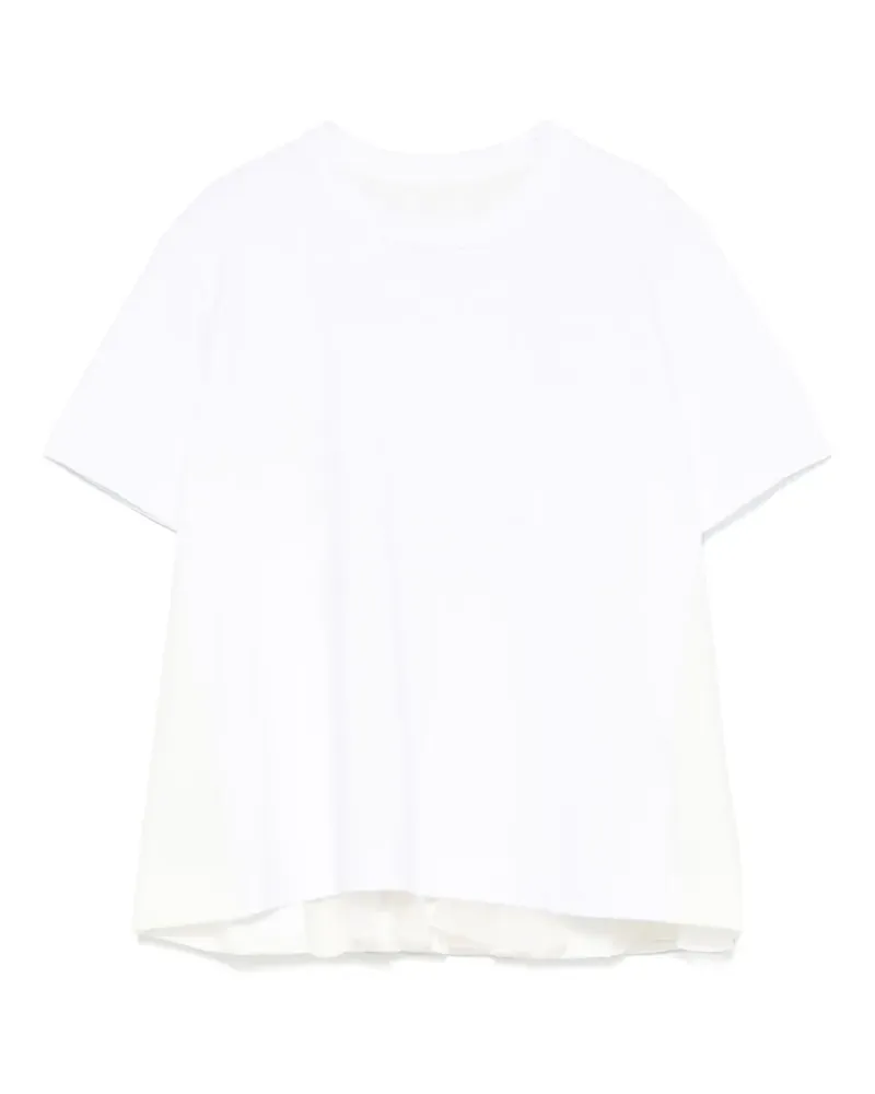 Sacai T-Shirt mit Einsätzen - Weiß Weiß