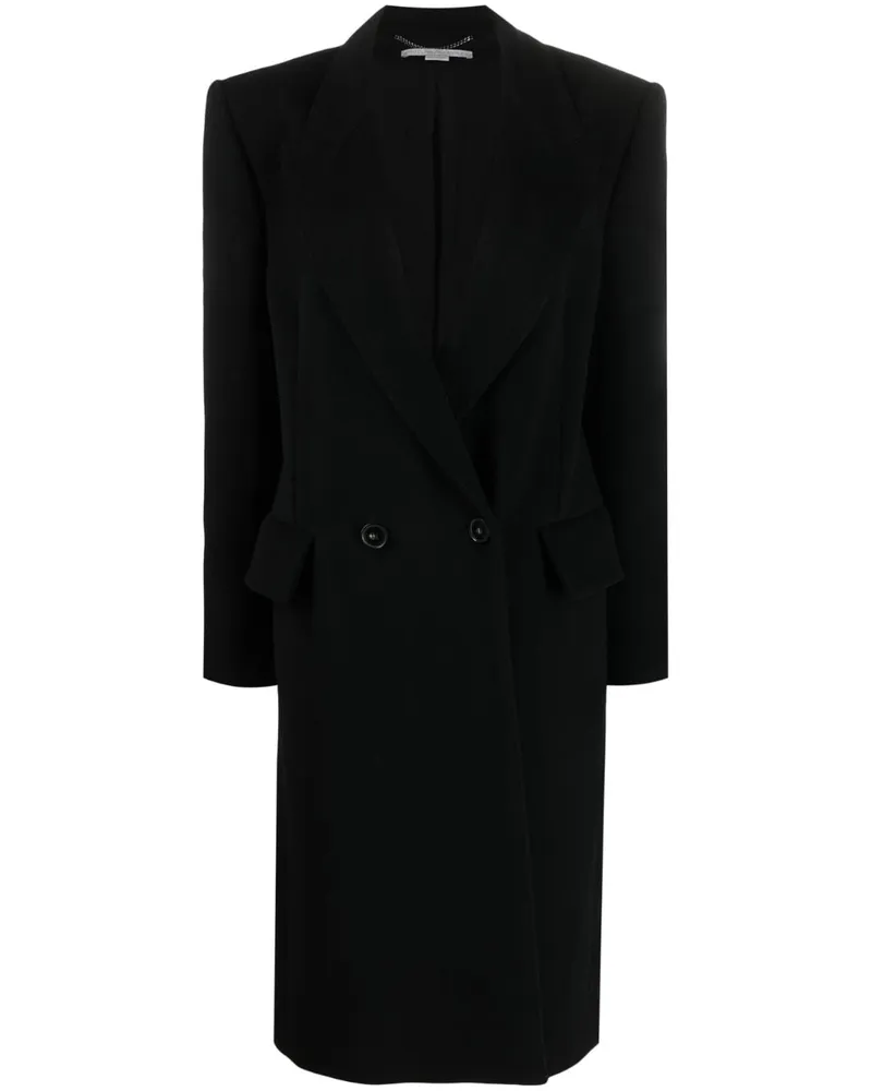 Stella McCartney Doppelreihiger Mantel - Schwarz Schwarz