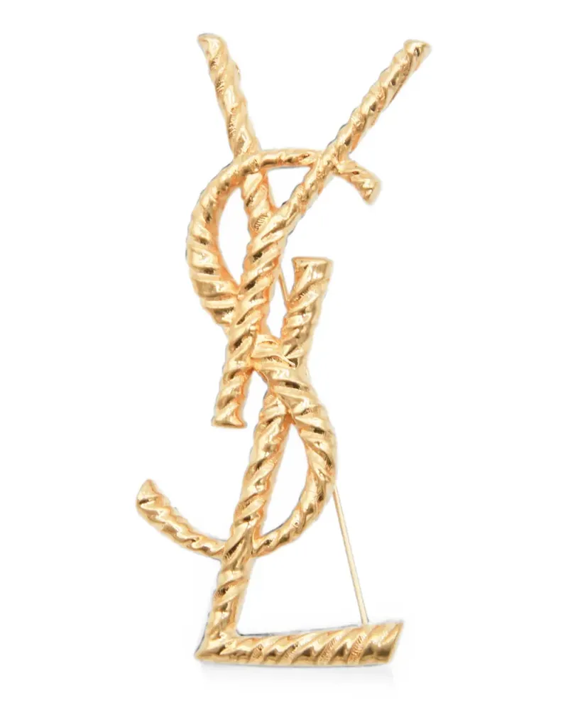 Saint Laurent Cassandre Brosche - Gold Gold