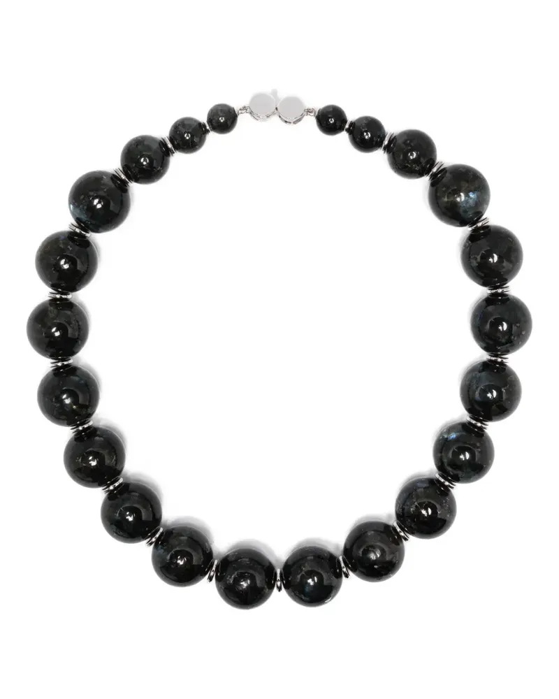 Tom Wood larvikite bead necklace - Silber Silber
