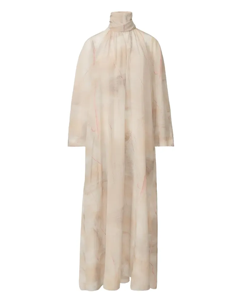 Fabiana Filippi Midikleid mit abstraktem Print - Nude Nude