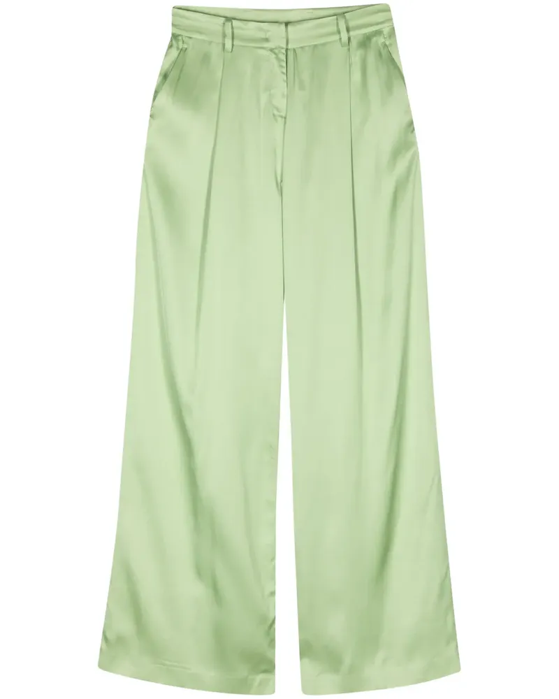 N° 21 Hose Palazzohose aus Satin - Grün Grün