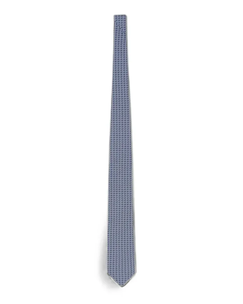 Ferragamo Gancini silk tie - Blau Blau