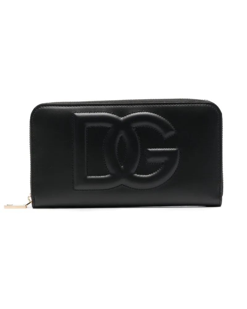 Dolce & Gabbana Portemonnaie mit Logo-Prägung - Schwarz Schwarz