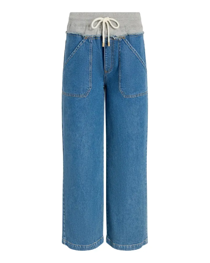 Cinq à Sept Serena Wide-Leg-Jeans mit Kordelzug - Blau Blau