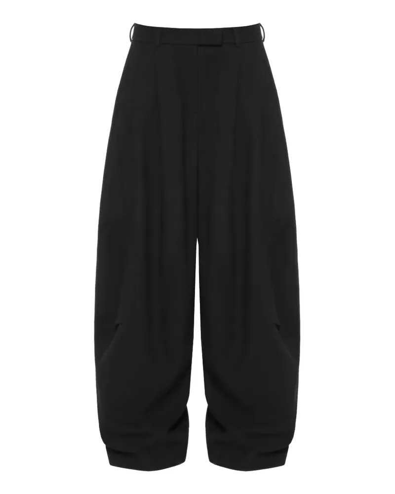 ANOUKI concealed-fastening baggy trousers - Schwarz Schwarz