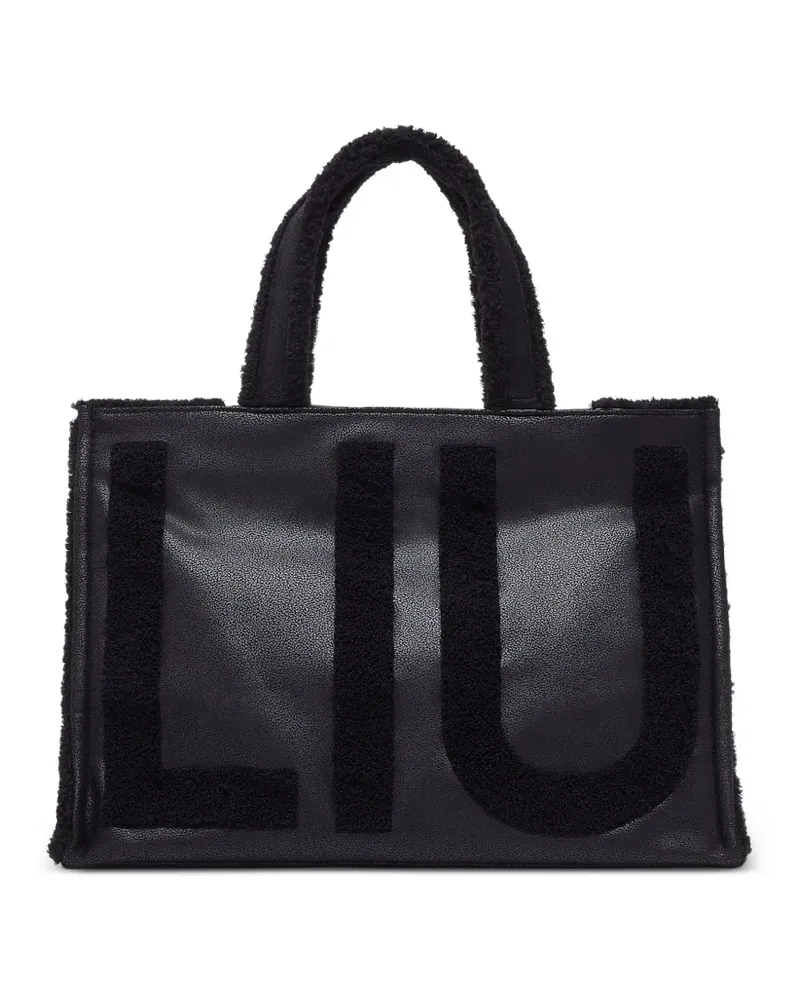 Liu Jo Großer Tote Bag mit Logo - Schwarz Schwarz