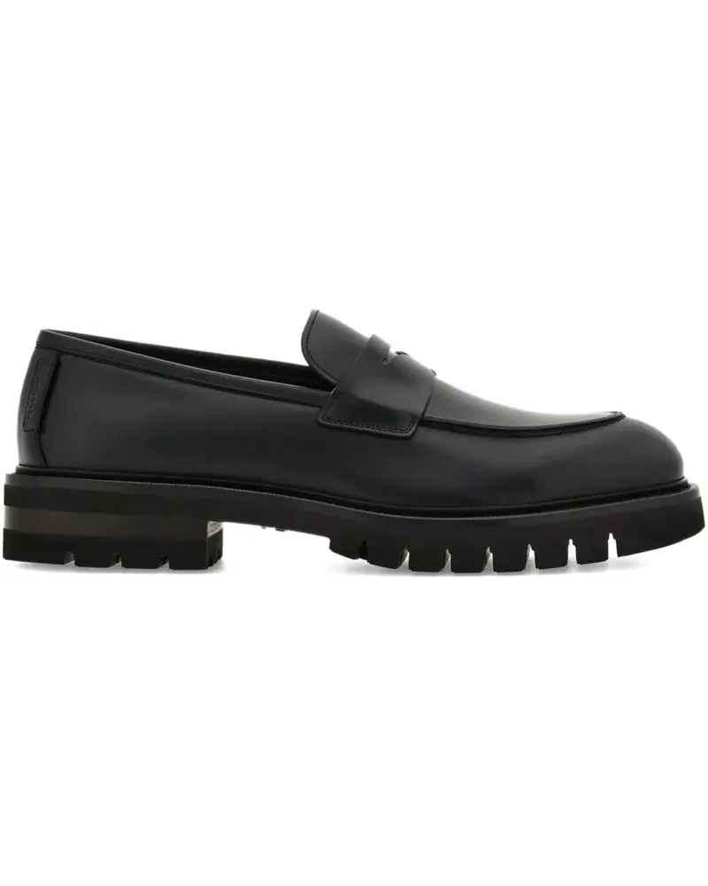 Ferragamo Penny-Loafer mit Sattelriemen - Schwarz Schwarz