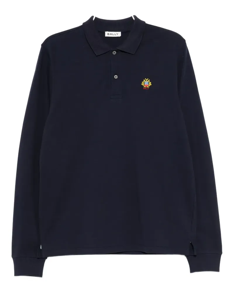 Bally Poloshirt mit Logo-Stickerei - Blau Blau